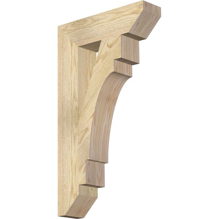 Ekena Millwork Merced Slat Rough Sawn Bracket, Douglas Fir, 4"W x 16"D x 28"H BKT04X16X28MRC06RDF